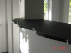 Black glass shelf